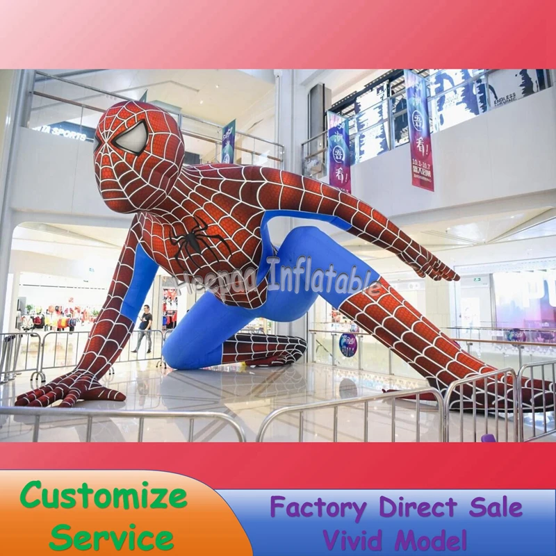 

Fantasty Giant Inflatable Spider-Man Cartoon Character Customize Inflatable Model For Advertising Promotional Event Decor