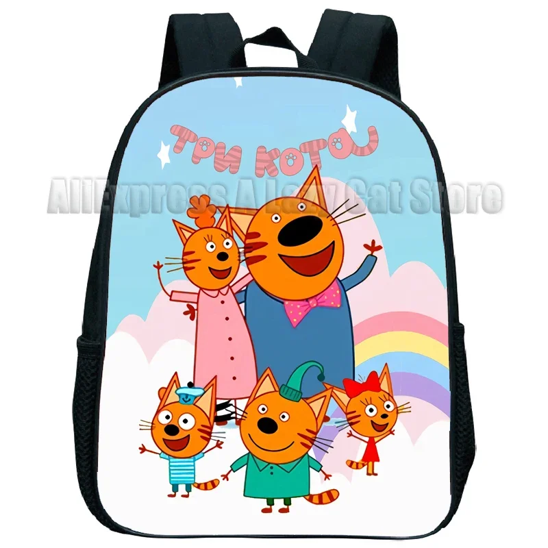 Three Kittens Children's Backpacks for Cute Kindergarten Cartoon E Cat Schoolbag Waterproof Kids Book Bags Boys Girls Bag