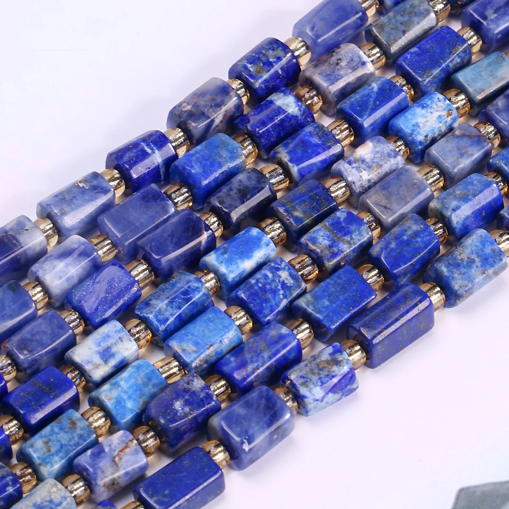 

A+ Natural Lapis Lazuli Hexagonal Column Beads Energy Stone Beads for Jewelry Making DIY Bracelet Necklace Accessories