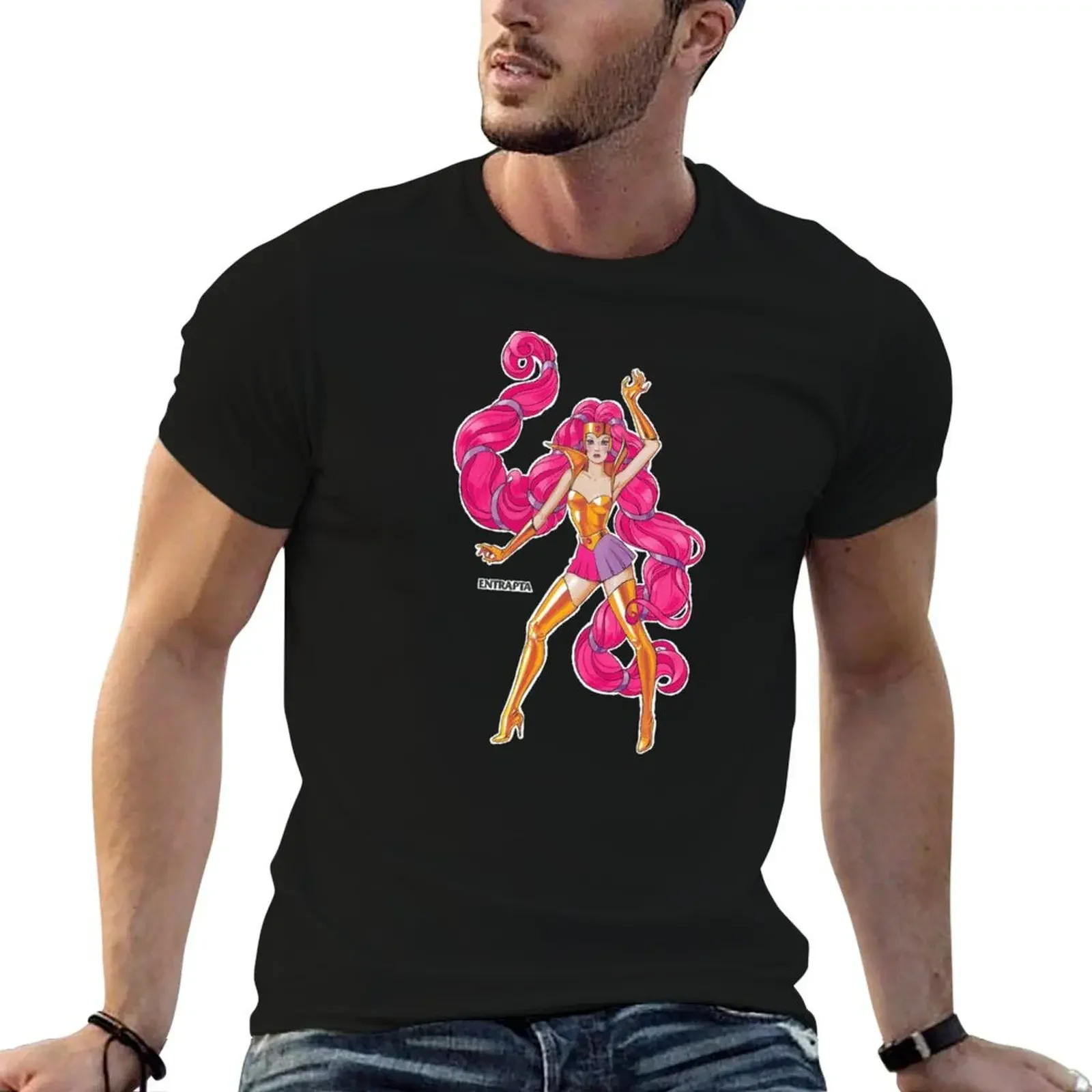 Vintage Style SHE RA Card back Style Character art - Entrapta - Tricky Golden Beauty T-Shirt cute clothes tee shirts for men