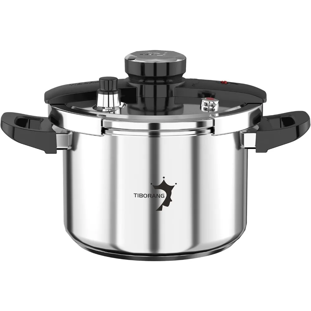 

НОВАЯ скороварка из нержавеющей стали TIBORANG 6,3 QT 2025 года выпуска [многоварка для газовой и индукционной плиты] [Лезвия 70% времени приготовления]