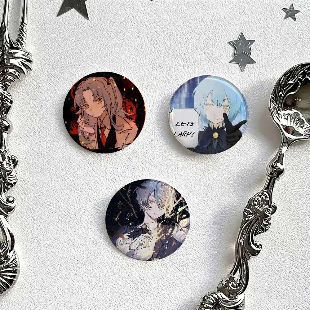 L-Library Of R-Ruina Angela Pins  Button Pin Metal Cute Brooch Collar Lapel Pin Badge Women Fashion Cartoon Lover Creative