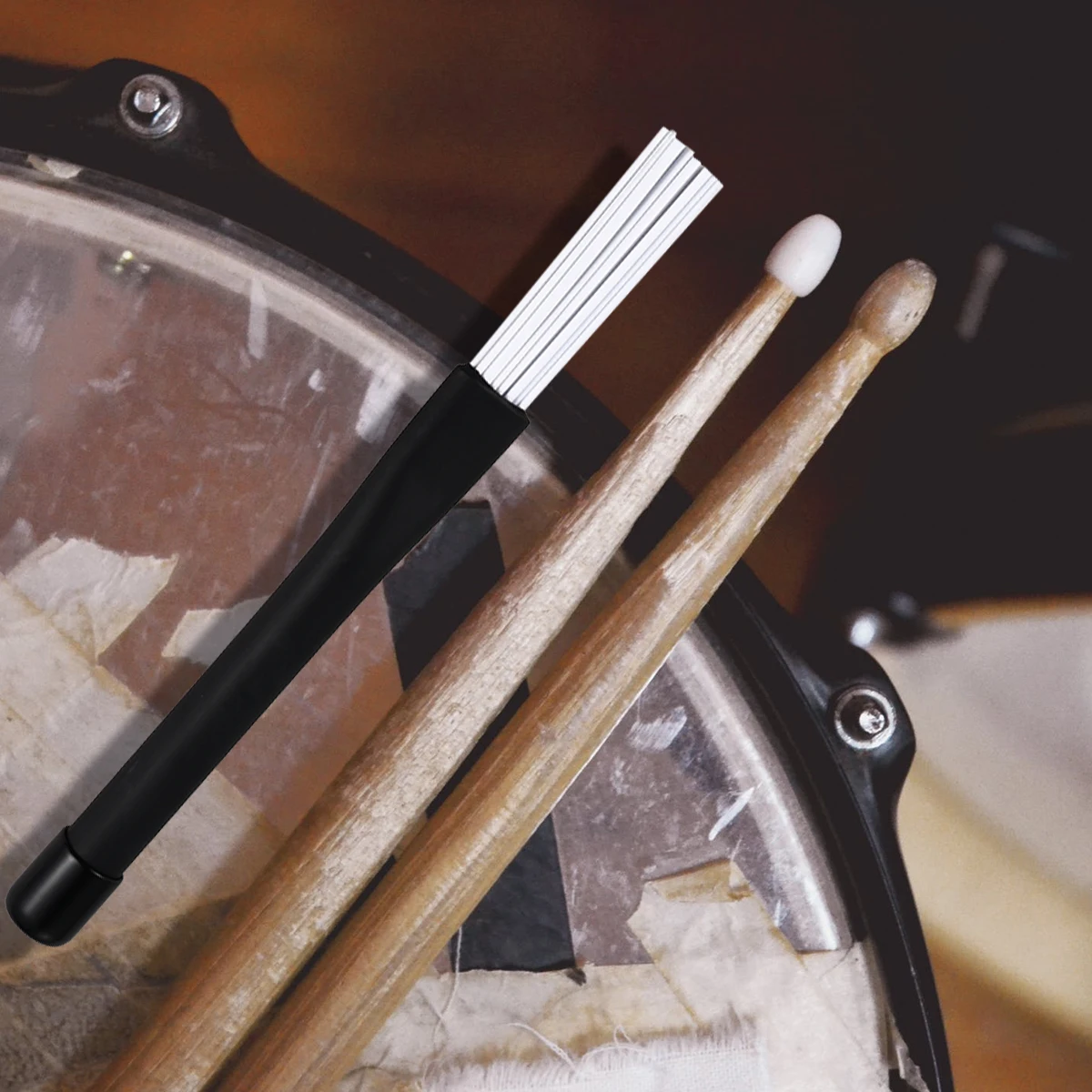 

Telescopic Nylon Drum Brush Drumsticks Kit Musical Chopsticks Cleaning Retractable Key Wire Jazz Instrument Accessories