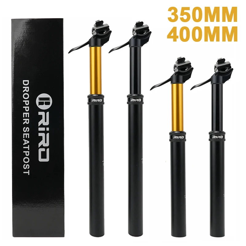 AliExpress riro Bike Dropper Seatpost 350mm/400mm MTB Bicycle Saddle Post Adjustable Aluminum Alloy Mountain Road Bike Cycling Chair Tube Part