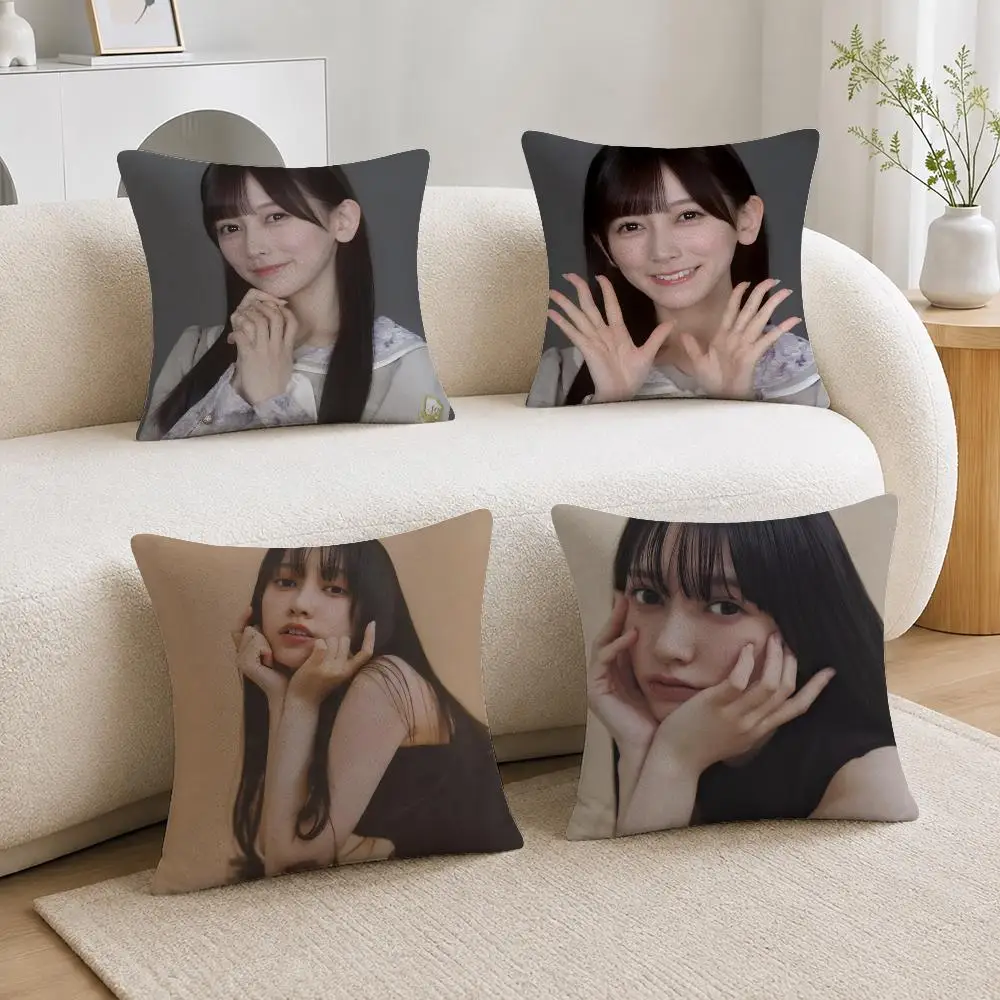 Idol Teresa Ikeda Cushion Cover Soft Plush Cushion Covers Fluffy Throw Pillow Cases for Sofa Bedroom Home Decor