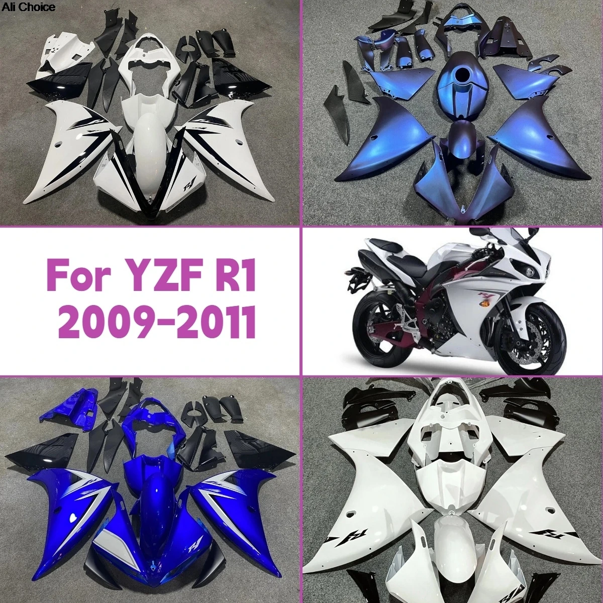 Fit for 2009 2010 2011 Yamaha YZF R1 Custom Paint Style ABS Plastic Fairings Easy Install 09 10 11 YZF R1 Fairing Kit