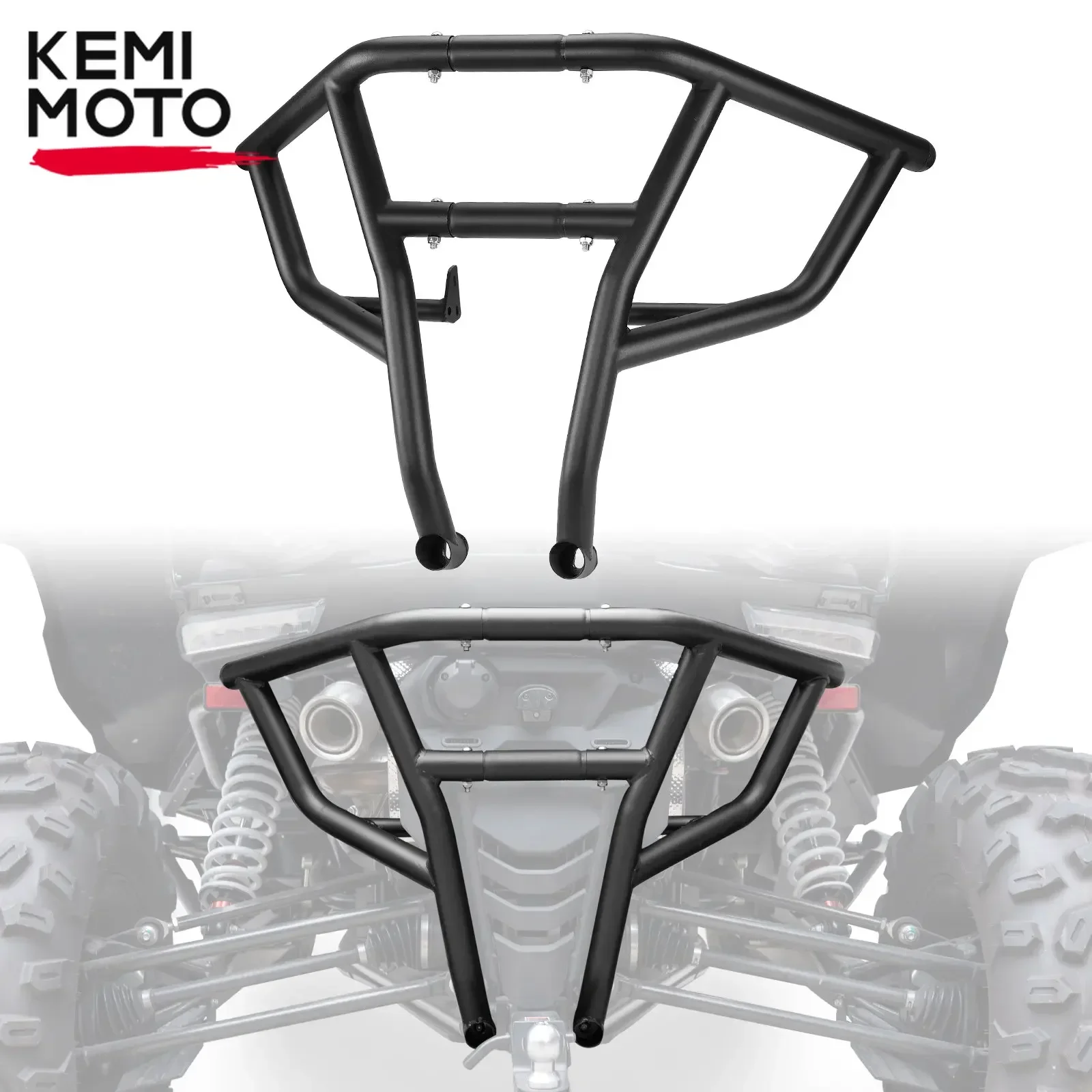 KEMIMOTO UTV Heavy Duty Metal Rear Bumper Brush Guard Protect for CFMOTO ZForce 950 HO SPORT H.O. EX 1000 Sport 2020-2024