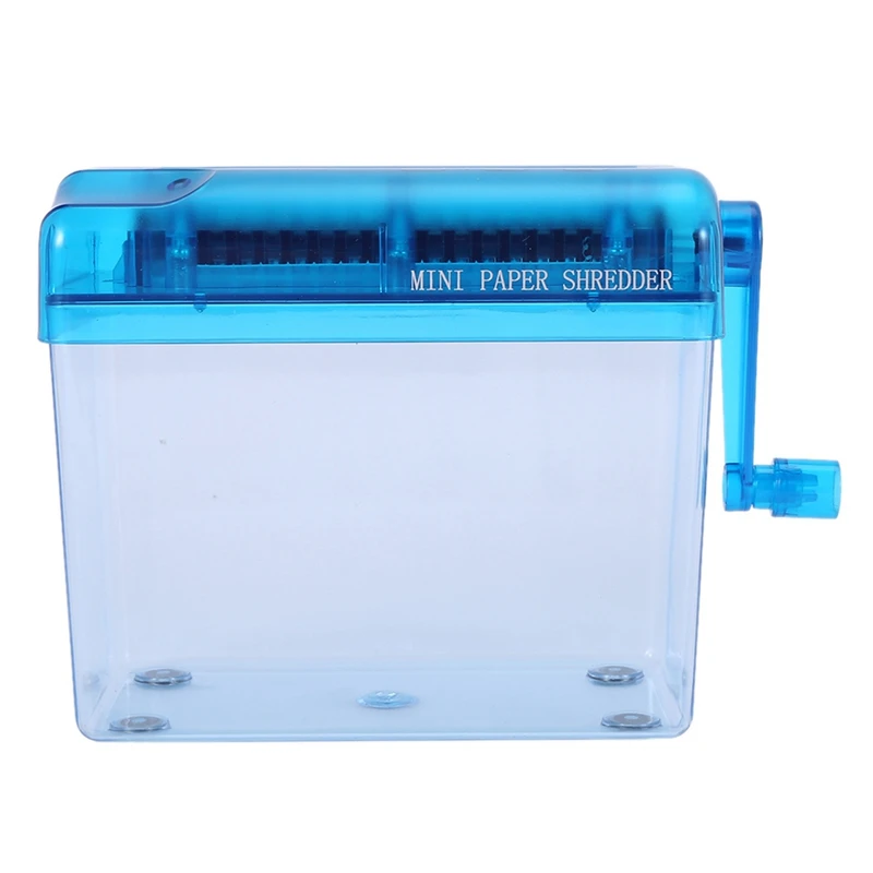 

Mini Blue Shredder Crusher Destroyer Paper Documents Cutting Machine