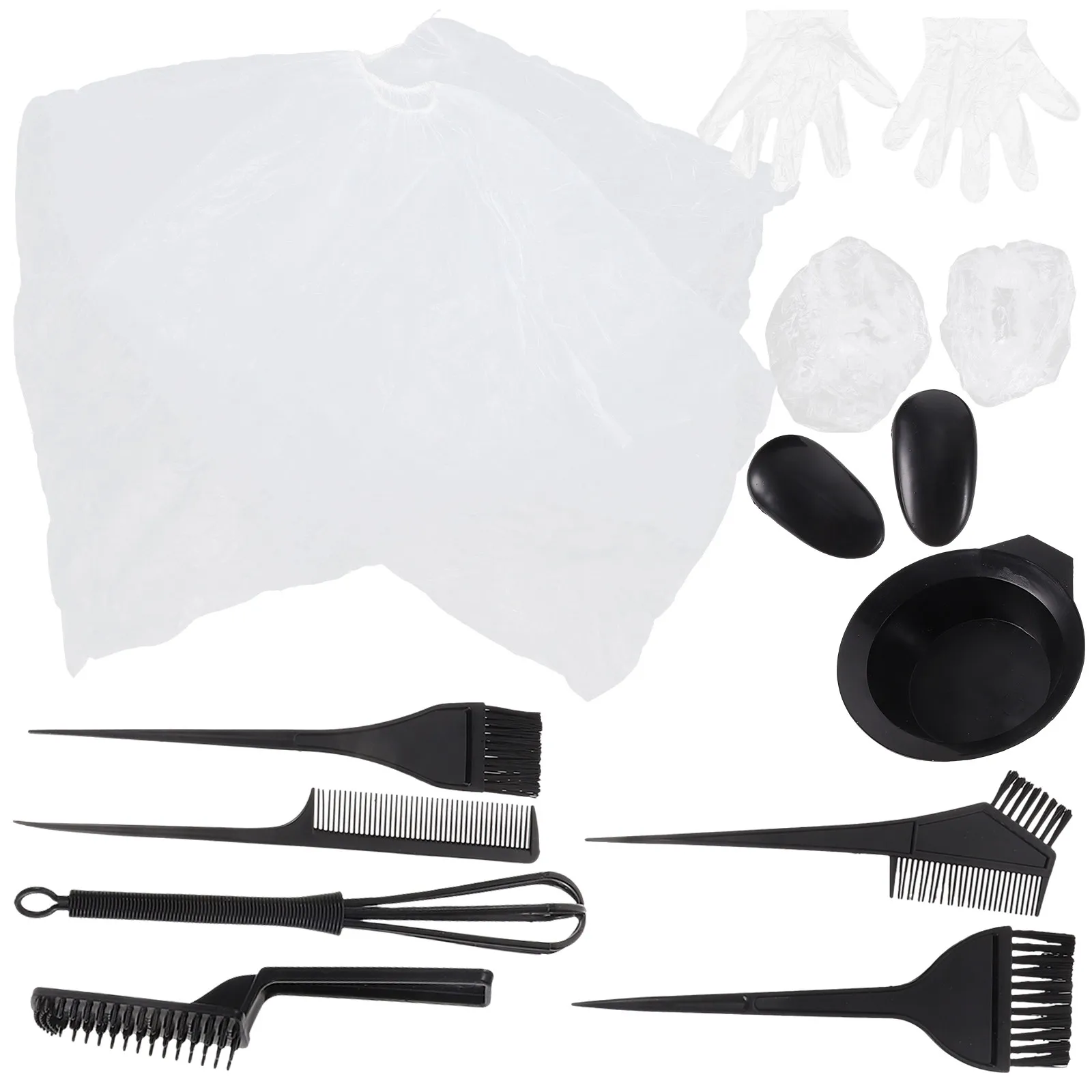 

1 set Hair Coloring Kit Plastic Mixing Bowl Brushes Combs Ear Covers For Salon Home Diy Dyeing Tinting Hair Dye Tools