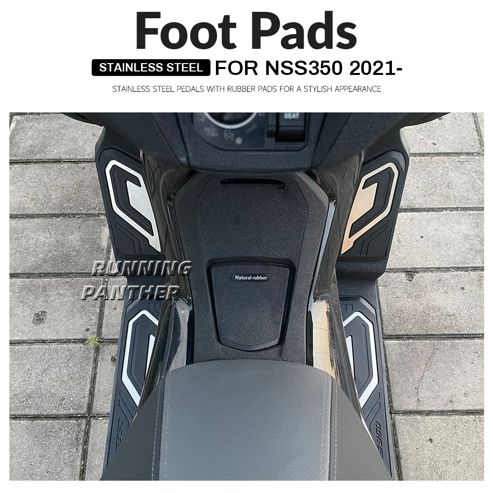 New For Honda NSS350 NSS 350 2021 2022 2023 Motorcycle Foot Pegs Pad Pedal Plate Rests Floor Panel Footpegs Footrest Footboard