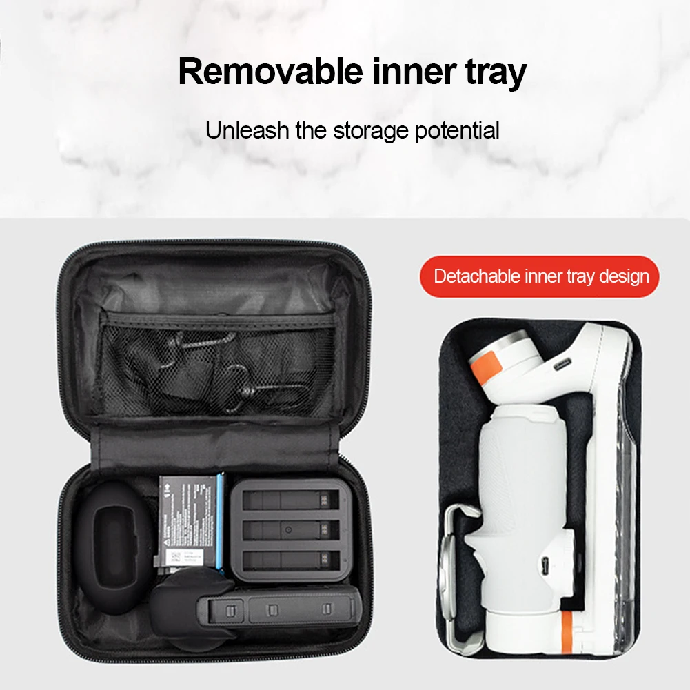 Carrying Bag Waterproof Organizer Bag Shockproof Clutch Mobile Phone Gimbal Protection Box Travel and Home for Insta360 Flow Kit