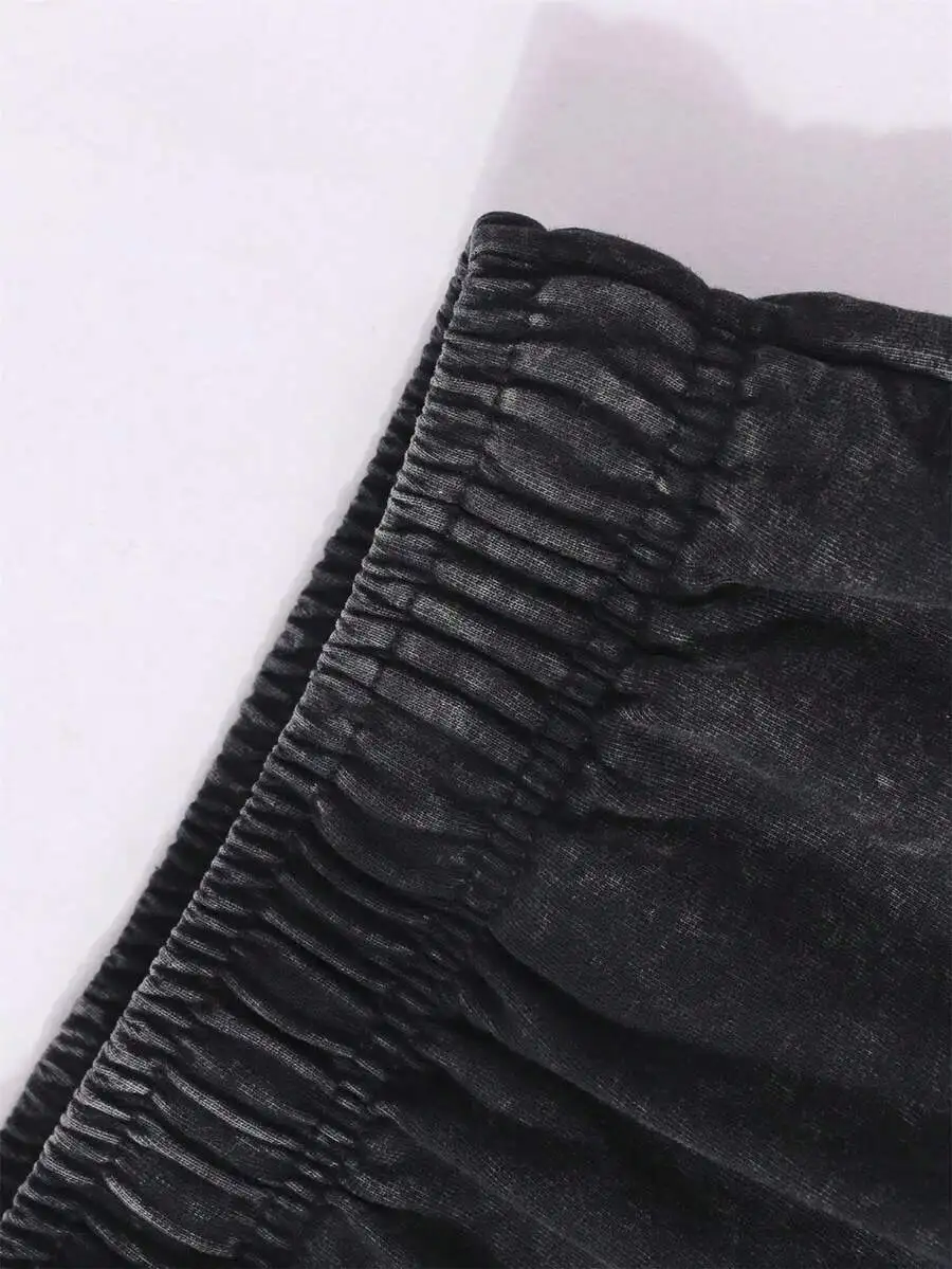 

Printed Style Washed Shorts - Casual Summer Beach Shorts For Men Women, Comfortable Loose-Fit Cotton Linen Blend Shorts, Daily