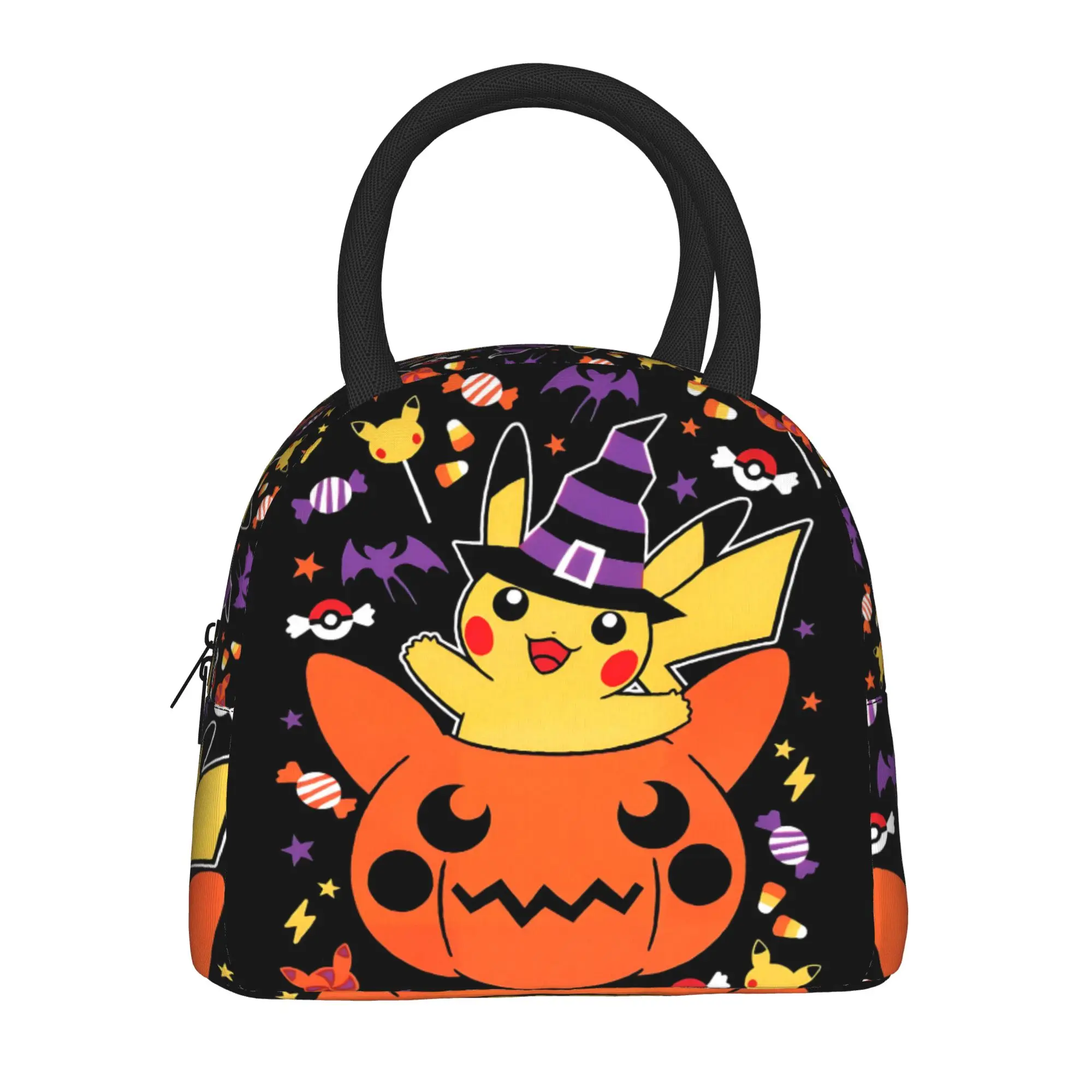 Pokemon Halloween Handbag Insulated Lunch Bag Meal Pack Rice Bag  bolsa Student Bento Lunch Handbag Insulation