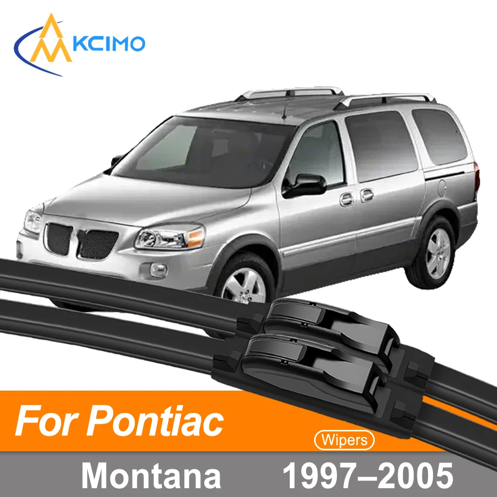 

Front Windshield Wiper Blades For Pontiac Montana 1997-2005, Exact Fit All-Season Rubber (Pair), Premium Quiet Performance