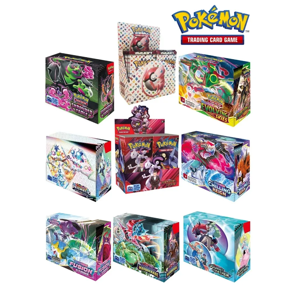 Divertida nueva tarjeta de colección en inglés de Pokémon 360, paquete de tarjetas de refuerzo de Pokémon, serie de espada y escudo, caja ciega, tarjeta Flash de Pokémon para mascotas