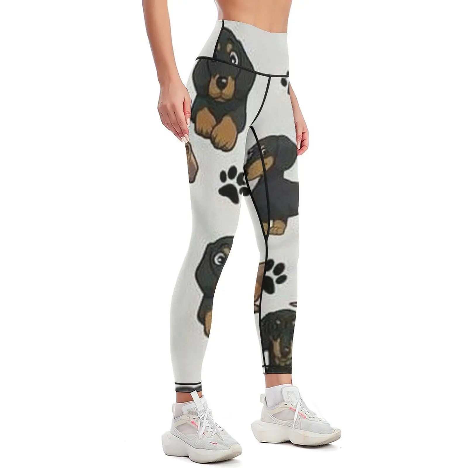 Dachshund Dog cartoons cute Leggings sports shirts gym Golf wear joggers for Sports female Womens Leggings