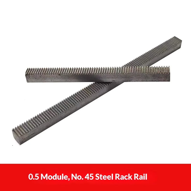 1pc 0.5 module rack, 45# steel metal gear rail bar, three sizes: 99mm/149mm/199mm, 8*8mm straight tooth linear drive gear rack