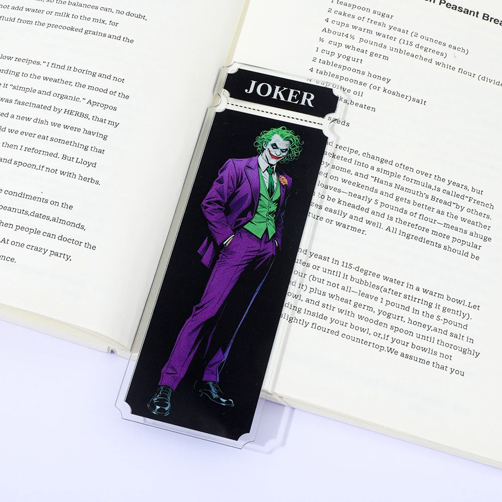 1 pz Joker acrilico Anime segnalibri studio di cancelleria per studenti regali di compleanno regali di Halloween per gli amanti del cinema