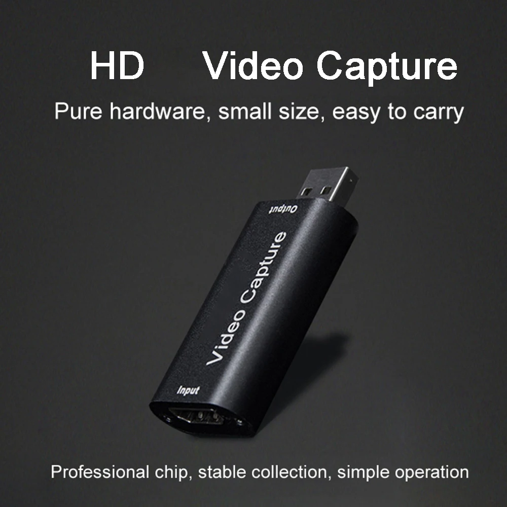 1080P Video Capture Card USB2.0 HDMI-Compatible Video Grabber Record Box for Game DVD Camcorder Camera Recording Live Streaming