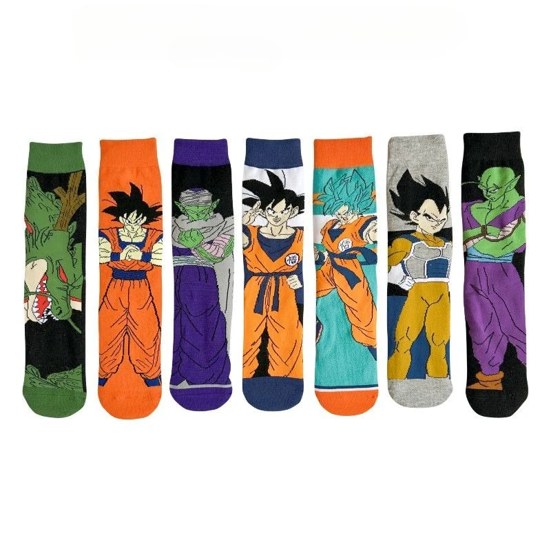 اليابانية الكرتون لعبة دراغون بول جوكو بيكولو متوسطة طول الجوارب المستقيمة أنيمي شخصية فيغيتا جوارب قطنية الصبي هدية عيد ميلاد #1