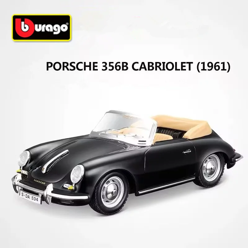 

Bburago 1:24 Porsche 356B Roadster Coupe Alloy Sports Car Model Diecast Metal Classic Car Vehicle Model Simulation Kids Toy Gift
