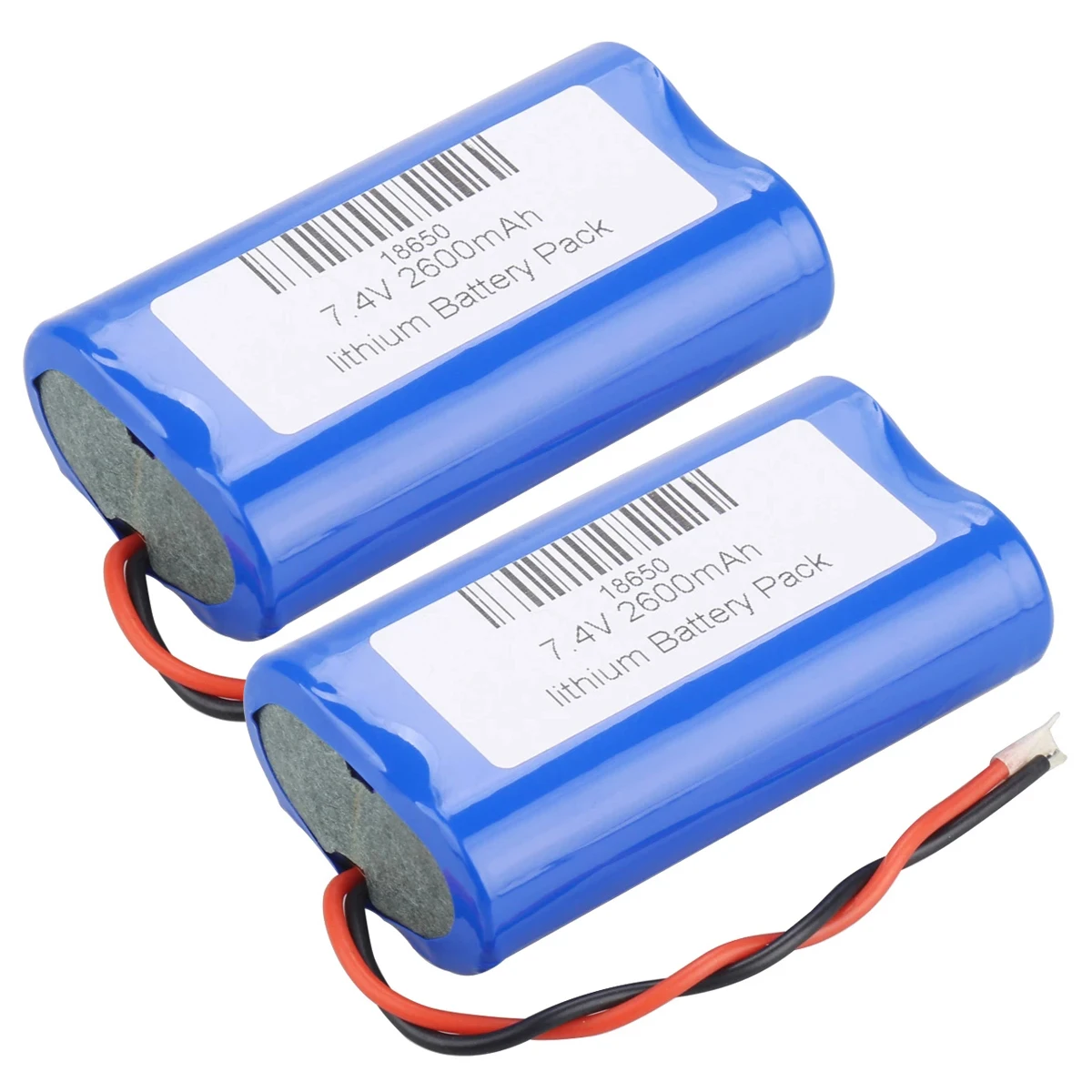 18650 7.4V 2600mAh Li-ion rechargeable battery with PCB protection board