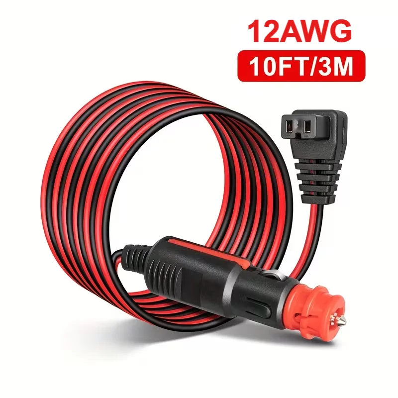 DC Car Refrigerator Freezer Power Cord 12V/24V Vehicle Plug Adapter for Portable Compressor Cooler Power Cable for Refrigerator