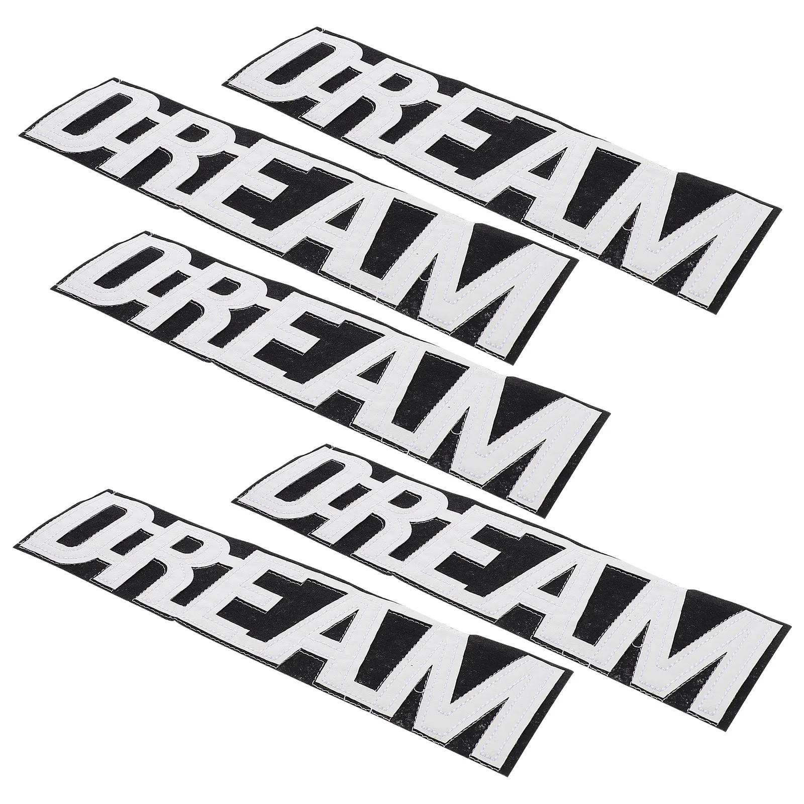 

5Pcs Embroidery Sewing Repair Patches Rectangle Shape High Quality Clothes Appliques for T Shirts Jeans Pants Backpacks DIY