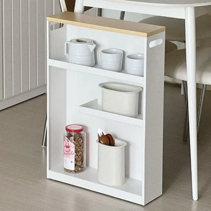 Multifunctional bathroom, multi-layer rack, push-pull floor shelf, living room, bedroom gap rack, storage and finishing rack