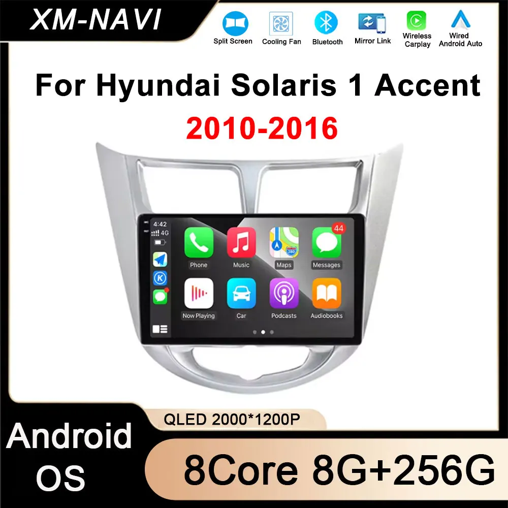 

Car Navigation Screen Android Auto Carplay For Hyundai Solaris 1 Accent 2010-2016 Carplay Screen GPS Car Stereo Carplay QLED