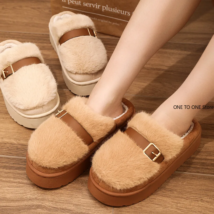 الجملة شبشب شتوي النساء الجلد المدبوغ إيفا وحيد رغوة الذاكرة الدافئة مشبك غرفة نوم أحذية مريحة عالية الجودة شبشب منزل #1