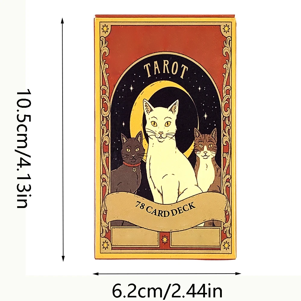 Cartes de Tarot de 78 cartes uniques pour les amateurs de chats et les amateurs de Tarot, jeu de cartes mignonnes, cadeaux du nouvel an, offre spéciale