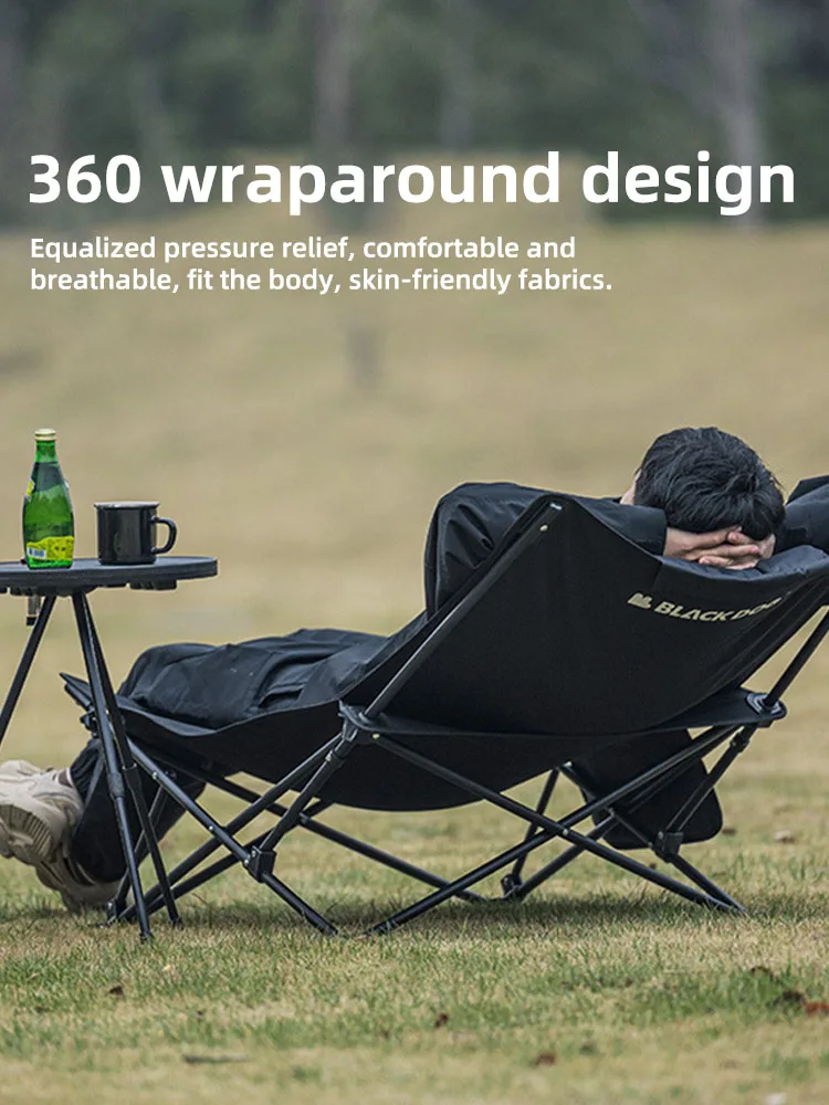 Blackdog Outdoor Klappbarer Liegestuhl Angelstuhl mit Baumwollkissen Nickerchenstuhl Home Freizeit Lazy Chair Tragbare Aufbewahrung Camping – Detail 2