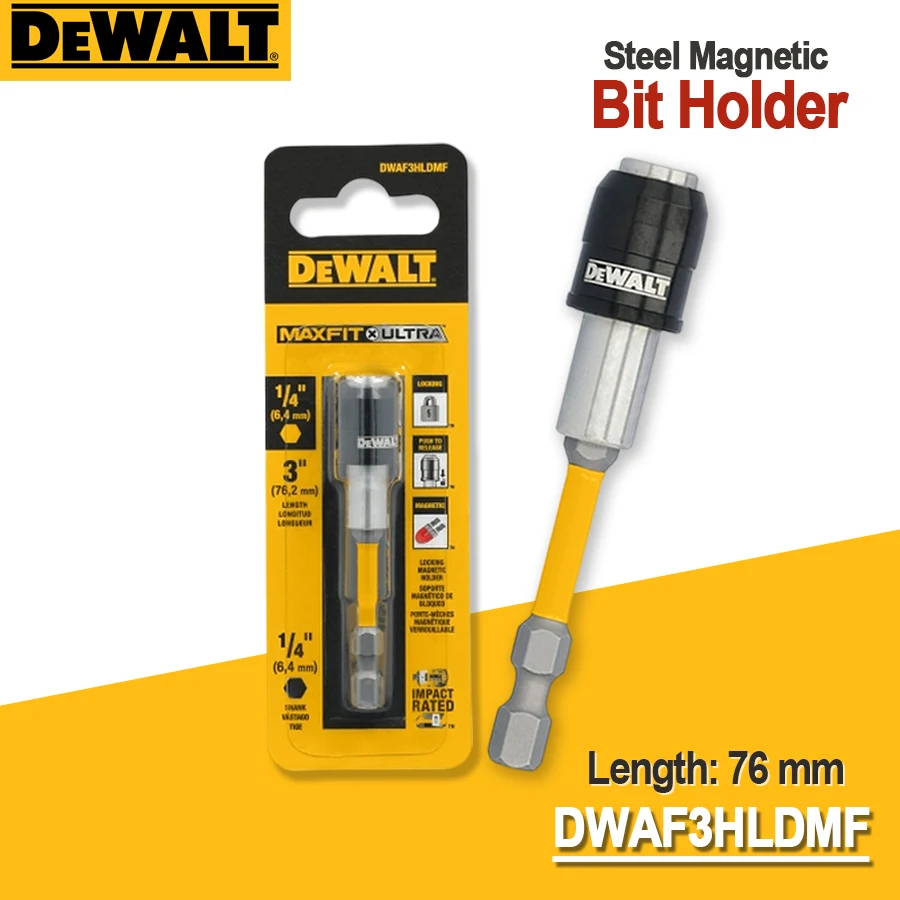 Dewalt-aço Suporte Bit Magnético Driver Acessórios Ferramenta Elétrica No. Dwa3thldmi Dwaf3hldmf