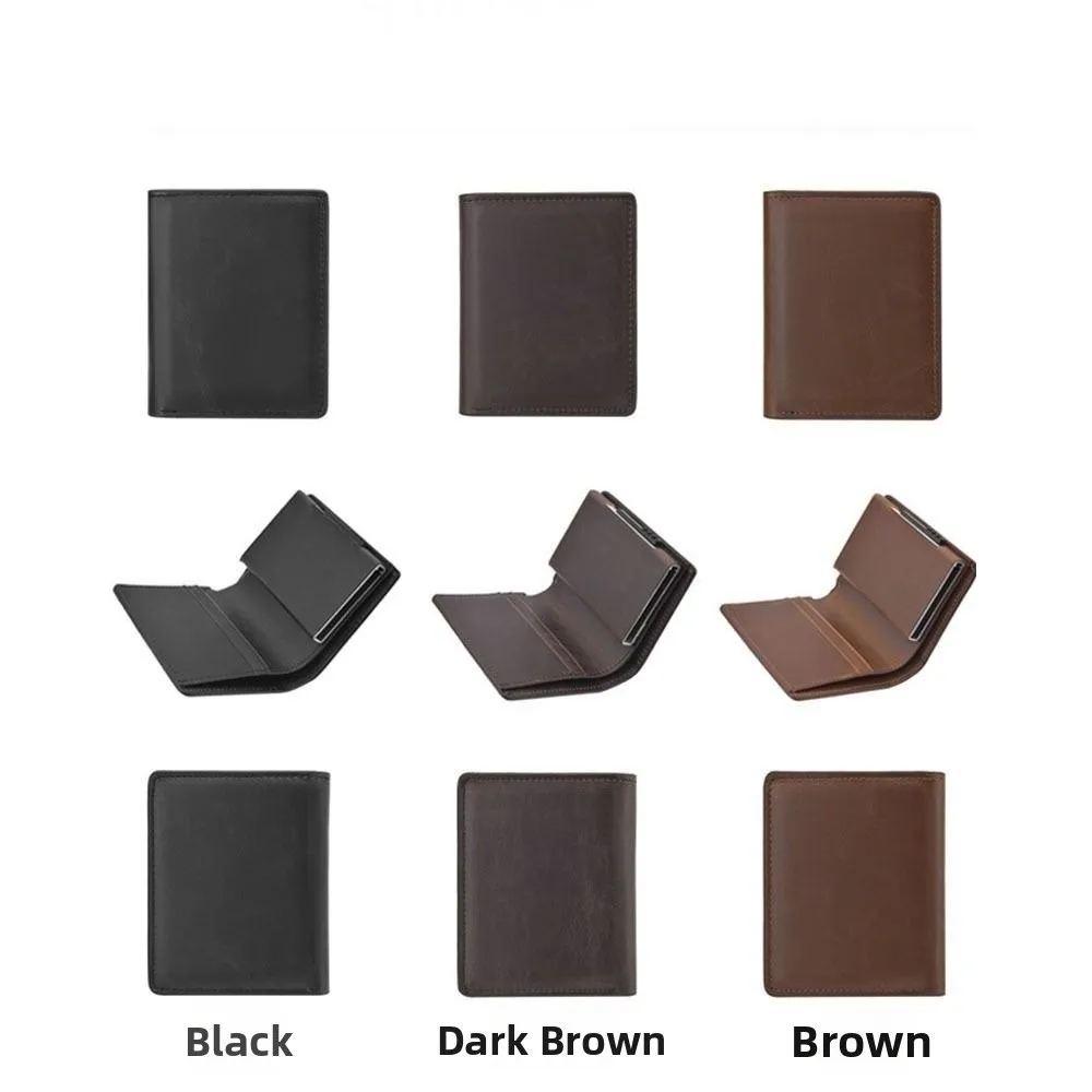 Portfel męski RFID z zabezpieczeniem przed kradzieżą, wodoodporny, ze skóry PU, biznesowa kopertówka, jednolity kolor, duża pojemność, etui na paszport.