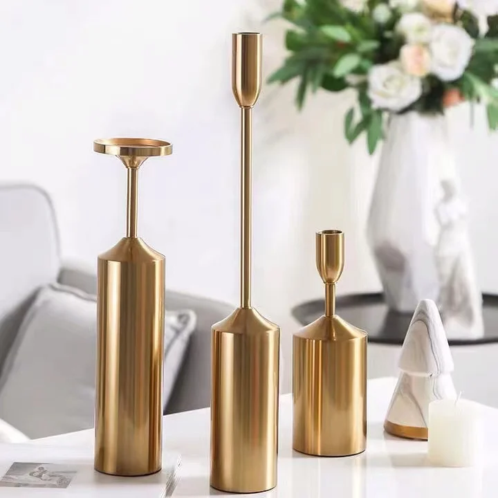 Candles Iron Decorative Holders Gold Stands Wedding Crystal Other Rustic Wall Stick  Wedding for Sets Metal Candle Holders