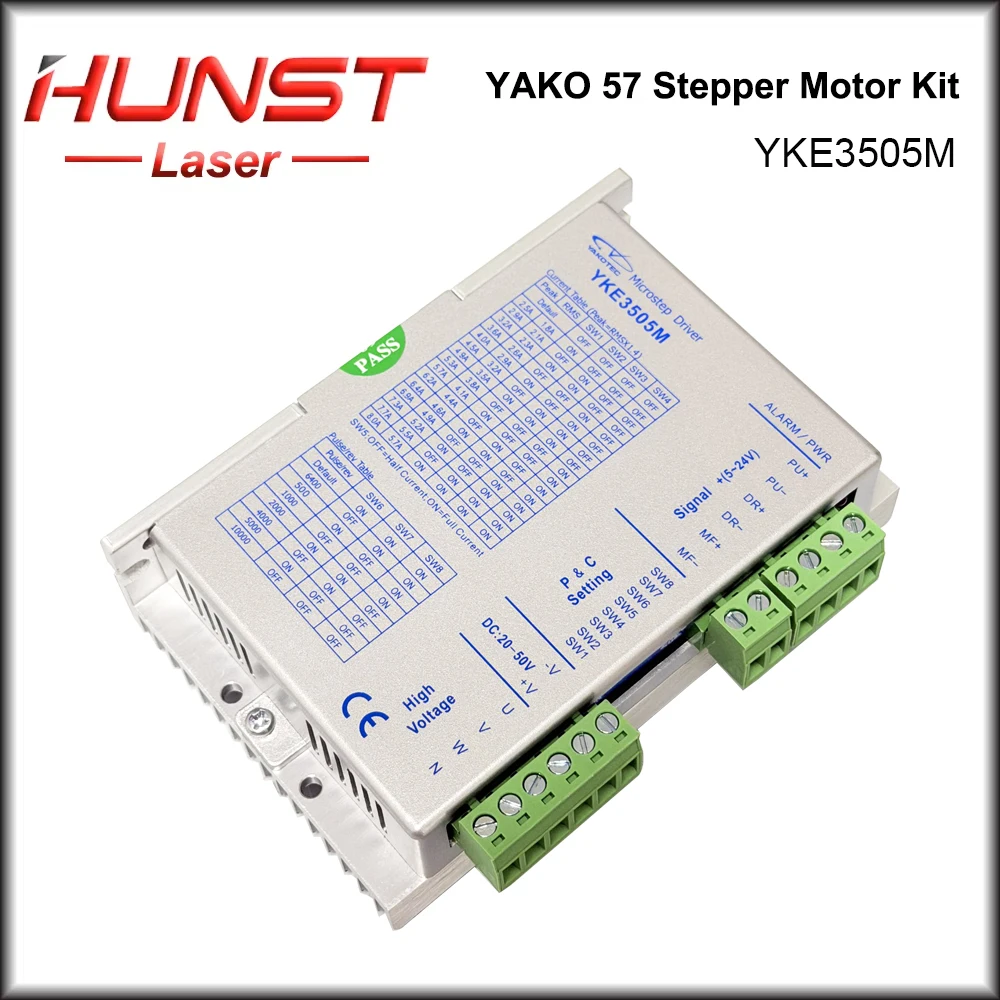 HUNST Stepper Motor Driver Kit 3 Phase YK368-0830A+YKE3505M Series for CNC Router Engraving Milling Machine CO2 Laser Cutting