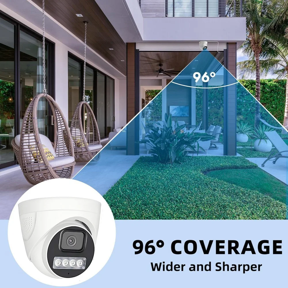 AHD Dome Camera 720P/1080P/5MP Infrared Light / Warming Light Full Color HD Indoor Home Security Monitoring Camera