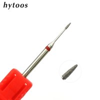 HYTOOS Small Cone Grinding Head Fine Diamond Cuticle Nail Drill Bits 3/32 Rotary Nail Burr Electric Drills Accessories