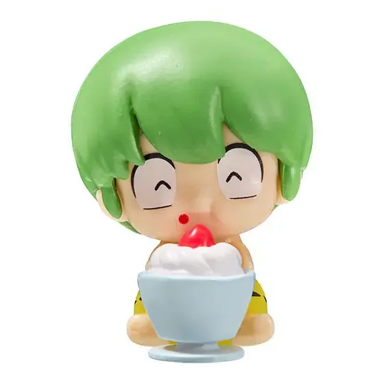 BANDAI Urusei Yatsura Action Figures Model Moroboshi Ataru Miyake Shinobu Gashapon Sitting Posture Series Toys Genuine