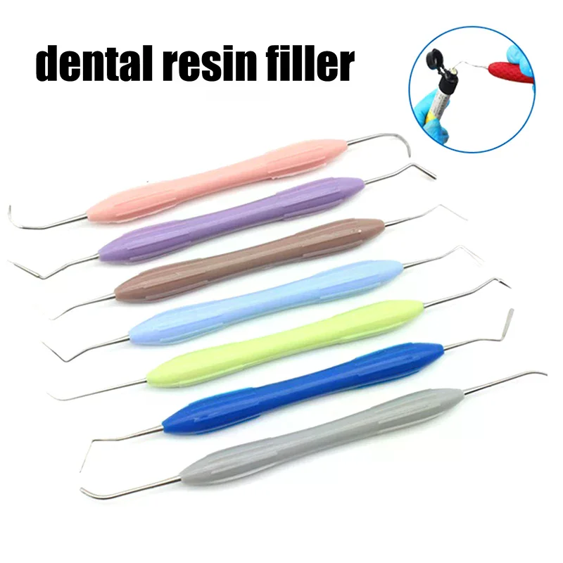 

1/7Pcs Dental Double Silicone Handle Resin Filler Spatulas Composite Filling Surgical Instrument Dentist Tools