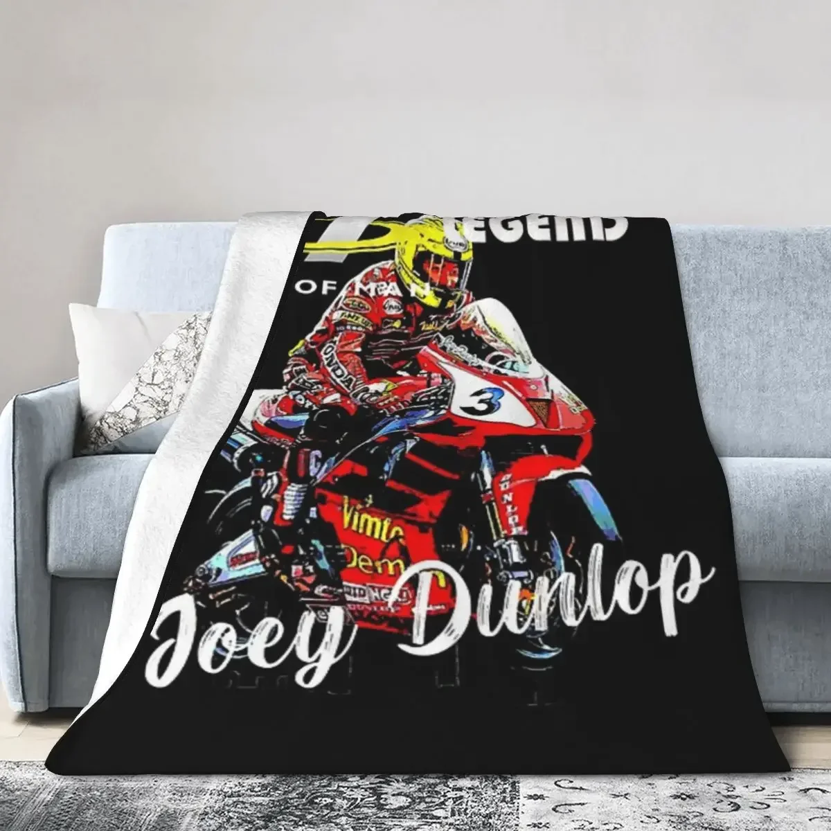 Isle Of Man TT Motorcycle Blanket Soft Warm Flannel Throw Blanket Bedding for Bed Living room Picnic Travel Home Couch