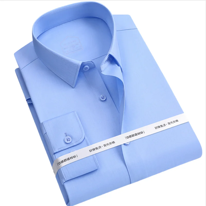 

Solid Color 8XL Modal Shirts Men Long Sleeve Causal & Men Shirts Short sleeve Slim Fit Fashion Easy Care Anti-wrinkle Business