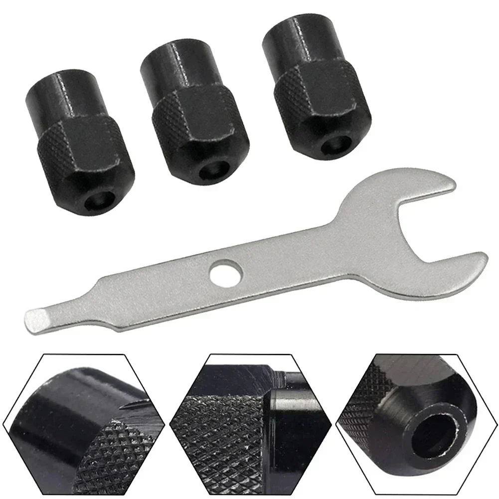 

3pcs Mini Drill Chuck M8X0.75mm Chuck Nut For Rotary Tool Drill Bit Chucks Adapter Wrench Power Tools Engraver Accessories