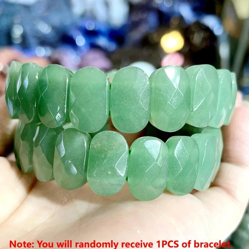 New Fashion Couple Natural Stone Cut Tiger Eye Shining Stone Fluorite Elastic Bracelet Crystal Colorful Jewelry Party Gift