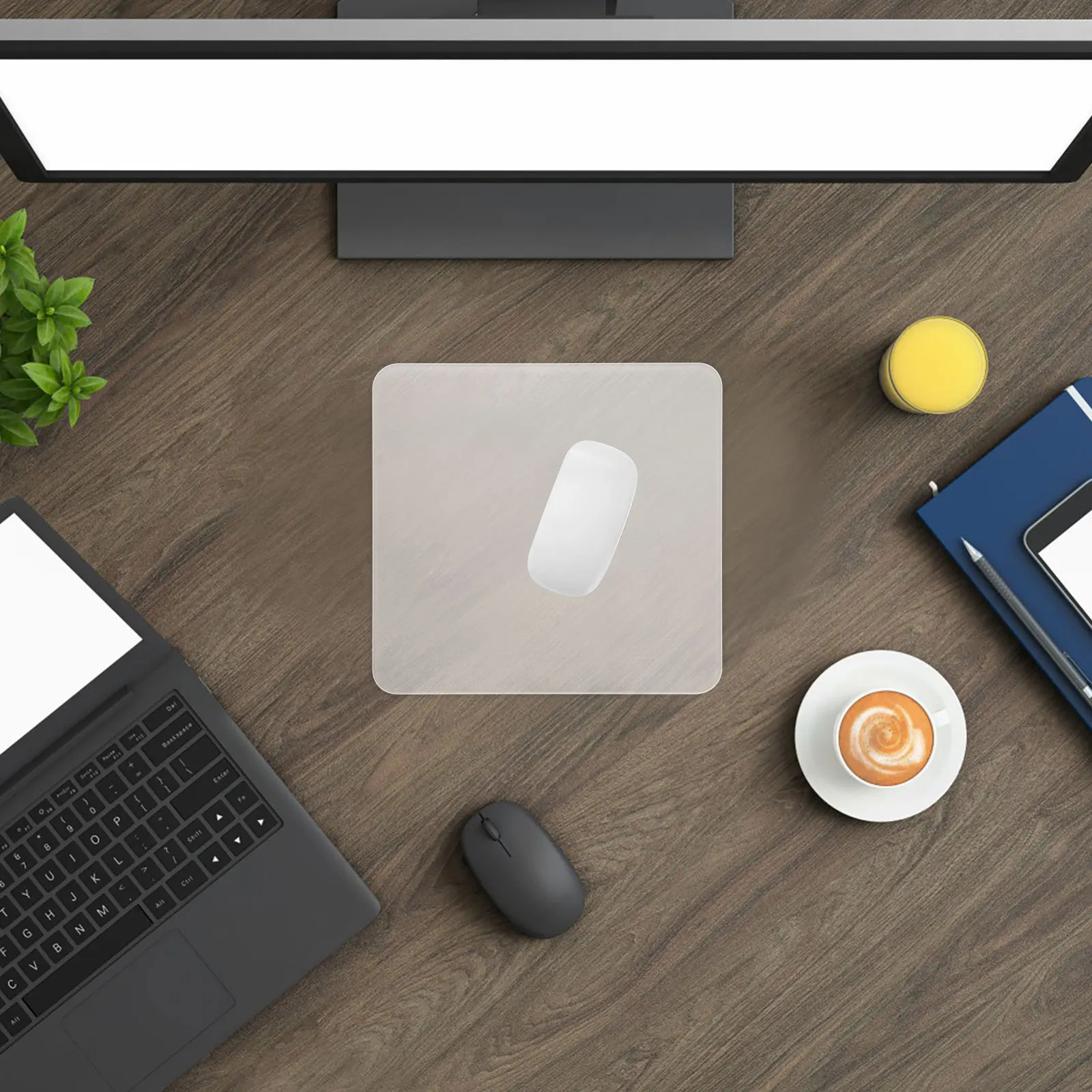 

Transparent Glass Mouse Pad Clear Smooth Surface Large Nonslip Gaming Office Desk Mat Keyboard Mat Laptop Accessory