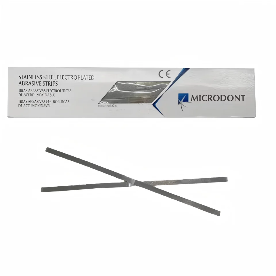 

Microdont Dental 4mm Polishing Strips Single Double Sided Stainless Steel Abrasive Strip Metal Finishing Strip 12Pcs Dentist Use