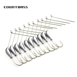 Countbass 10Pcs 1/8oz 1/4oz 3/8oz 1/2oz Unpainted Spinner Bait with VMC Hook, Blank Spinnerbait Heads, DIY Fishing Lures
