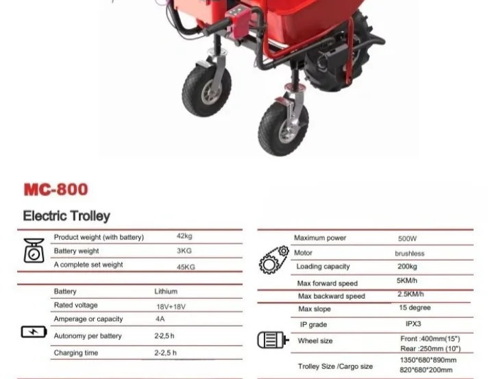 Lithium battery four-wheel electric truck, stainless steel cargo transfer truck, trolley, agricultural belt wheel, lightweight