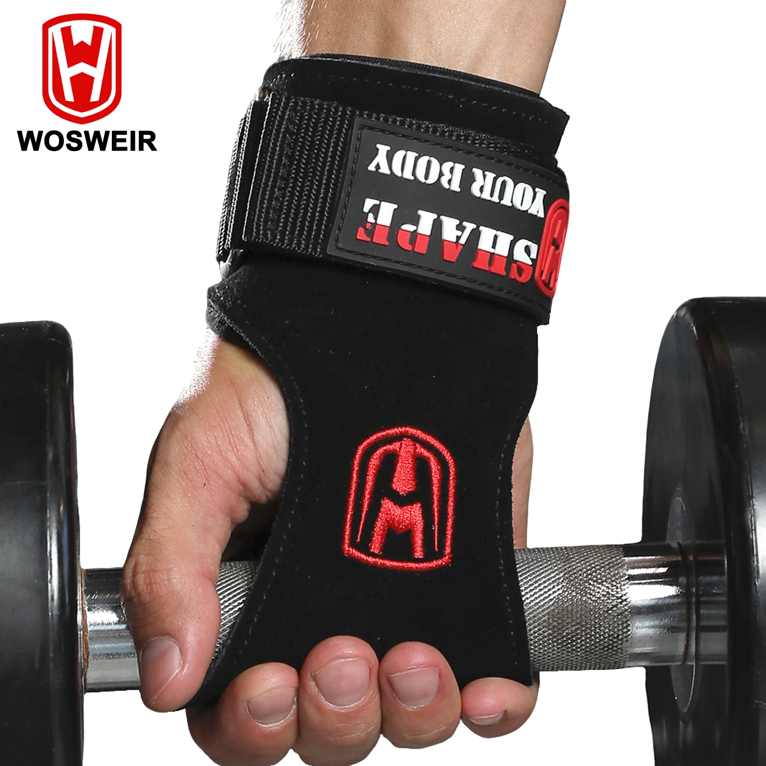 WOSWEIR-Gym Horizontal Bar Gloves for Weight Lifting Training Sports Crossfit Fitness Bodybuilding Workout Palm Protector